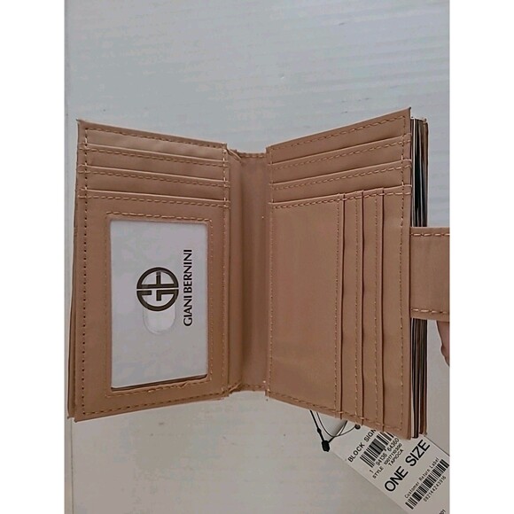 Giani Bernini Wallet Bifold Block Signature Tapioca Beige 5" X 4" - Picture 8 of 11